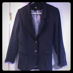 H&M women’s navy cotton blazer